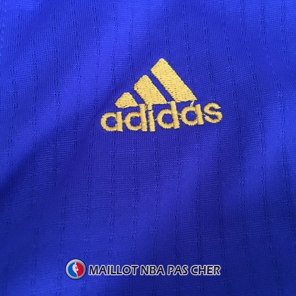 Maillot Authentique Navidad Golden State Warriors Curry 30 2016-17 Bleu